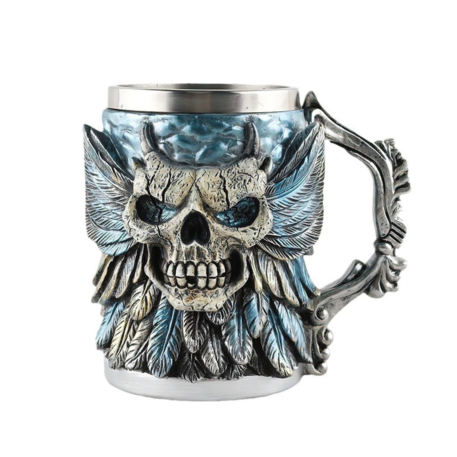 Eladcncmc Einfach zu reinigen und zu verwenden, Totenkopf-Glasbecher, Totenkelch, kreative Bierkrug, Gothic, 3D-Weinglas-Dekoration