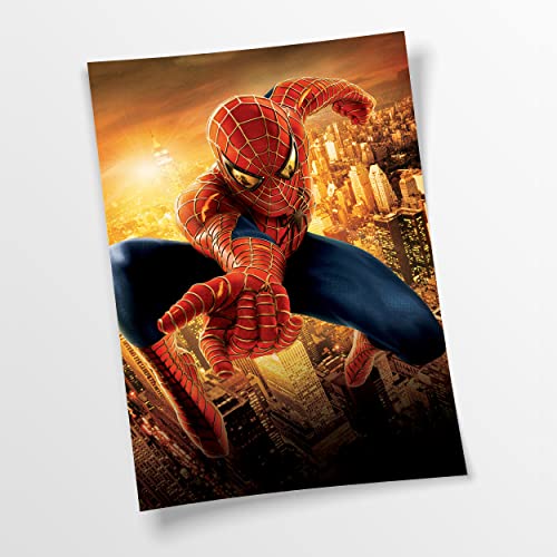 Artis Prints Poster (Baumwolle) Spiderman | Marvel - Comic - Film, Wandbild auf Keilrahmen gespannt - Klein bis XXL, Wohnzimmer - Flur - Dekoration