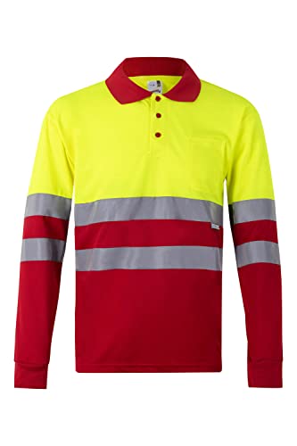 VELILLA 175 20/12 XXL Poloshirt mit Langen Ärmeln, hohe Sichtbarkeit, Neongelb, Größe XXL