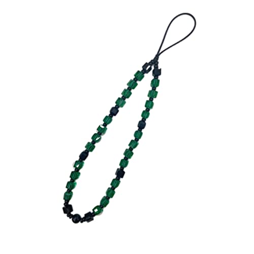 GETSTREE Handy-Lanyard, Kristall-Handyband, Lanyard for Frauen, Keramikperlen, Telefonketten, Seil, Handy-Hülle, Hängeschnur(Dark green)