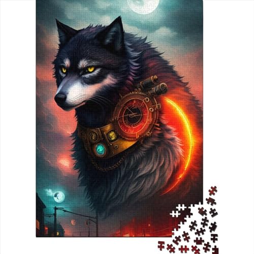 1000 Teile für Erwachsene Schwierige Puzzles Fantasy Strange Wolf für Erwachsene Puzzles 1000 Teile Puzzles für Erwachsene Geschenke (Size : 75x50cm)