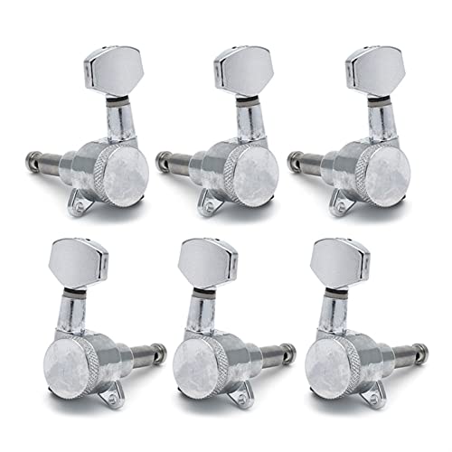 Chrom Inline Gesperrte String Guitar Tuning Pegs Keys Tuner Machine Köpfe Für Strat Art E-Gitarre Stimmwirbel Mechaniken (Color : 3R3L)