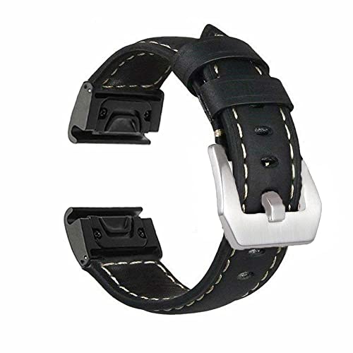 OPKDE Leder-Silikon-Uhrenarmband für Garmin Fenix 5 5X Plus 6 6X Pro Fenix 7X 7 Smart Armband 22 26 mm Quick EasyFit Armbänder, For Epix-935, Achat