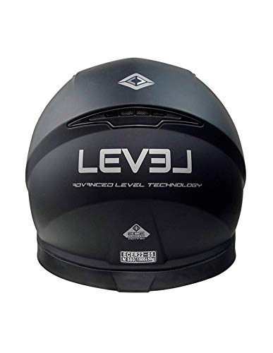 ON BOARD LEVEL HELMENTS Motorradhelm Level LFT1, Unisex, 2XL, Schwarz matt