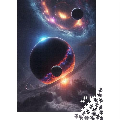 Holzpuzzle „Kosmischer Planet“ für Erwachsene, Puzzle-Spielzeug, 1000 Teile, Puzzle für Erwachsene, Holzpuzzle für Erwachsene und Teenager, 75 x 50 cm