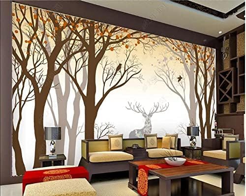 Wald Von Silhouetten 3D Tapeten Wanddekoration Fototapete Sofas Wohnzimmer Wandbild Schlafzimmer-200cm×140cm