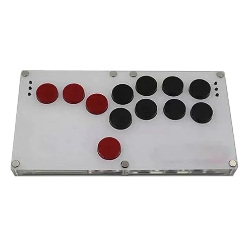 Yunnaty Slim Finger Joystick Full Button Arcade Kampfcontroller-Spielcontroller mit Hot-Swap-Funktion für Lieblings-Arcade-Spiel Langlebig Einfach zu Bedienen 23,6 X 12,5 X 1,5CM