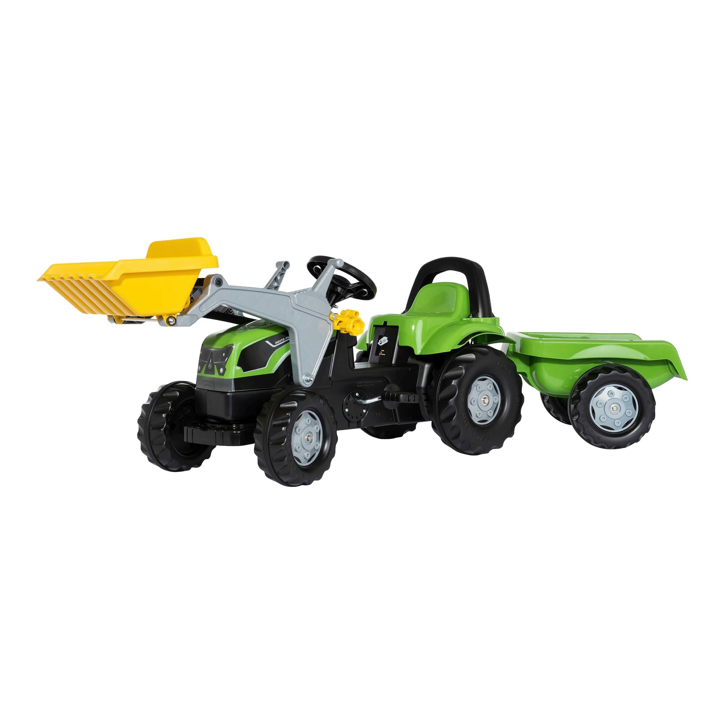 Rolly Toys® Trettraktor rollyKid Deutz-Fahr 5115 G TB mit Anhänger und Frontlader