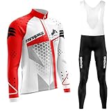 Rennrad Trikot Herren Set,Atmungsaktiv Und Schnelltrocknend Herren-Radtrikot Radhosen Für Männer Mit 9D-Gel-Pads Fahrradtrikot Herren Herbst Atmungsaktive (Type-2,S)