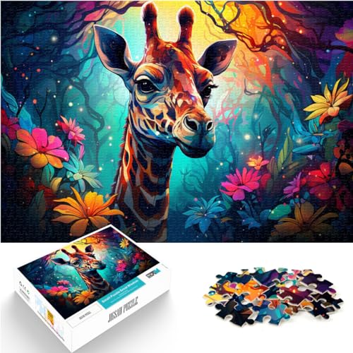 Puzzles Geschenk Farbiges Katzenpuzzle 1000 Teile für Erwachsene Holzpuzzle Familienspiel Stressabbau Schwieriges Herausforderungspuzzle 1000 Teile (50 x 75 cm)