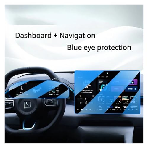 IMMLSX Für ZEEKR 001 2024 Autoinnenausstattung Navigation LCD-Bildschirm Schutzfolie Aus Gehärtetem Glas Anti-Kratz-Folie Navigation Schutzfolie Navigations-Displayschutz(C)