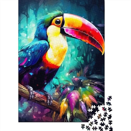 Art Toucans Holzpuzzle für Erwachsene, Puzzlespielzeug, Erwachsenenpuzzle 500 Teile für anspruchsvolles Puzzlespiel und Familienspiel 20,47x14,96 Zoll