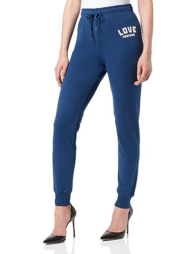 Love Moschino Women's Slim fit Jogger Casual Pants, Blue, 46