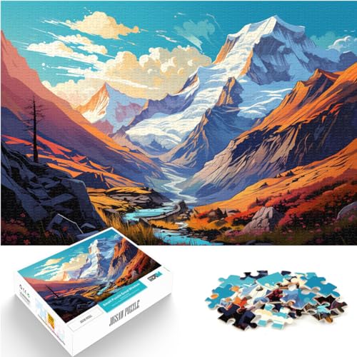 Puzzlespiele Schöne und wundervolle Landschaftskunst, 1000-teiliges Puzzle aus Holz für anspruchsvolles Puzzlespiel und Familienspiel, 1000 Teile (50 x 75 cm)