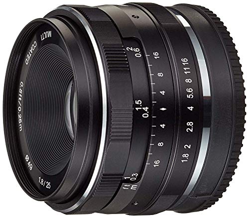 Meike Optics MK 25mm f1.8 Weitwinkel Objektiv, manueller Fokus für Nikon, 20770005, Schwarz