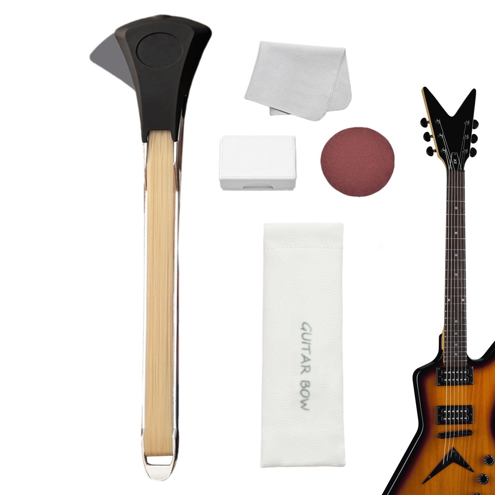 Gitarrenbogeninstrument, Tragbare Gitarrenspielhilfen, Einfach Zu Verwendender Rosshaar-Carbonbogen, Akustikgitarrenbogengitarren-Performance-Zubehör Für Gitarrenliebhaber, Anfänger Und Geschenke