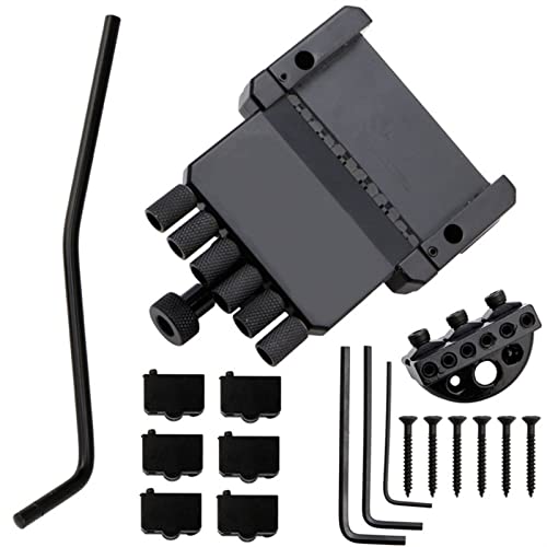 Black 6 Saitengitarre-Saitenhalter Tremolo-Brücke Für Kopflose Gitarre Tune-o-matic Steg