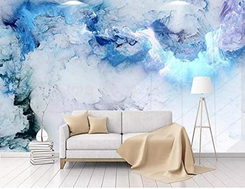 XLMING Abstrakte Blaue Wolke Küche Esszimmer Arbeitszimmer Wohnzimmer TV Hintergrund Wand 3D Tapete-350cm×256cm