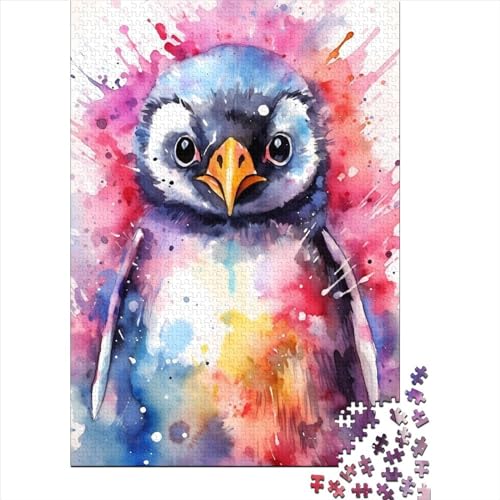 1000-teiliges Puzzle für Erwachsene und Jugendliche Pinguine. Bunte Holzpuzzles für Erwachsene und Jugendliche. Nachhaltiges Puzzle für Erwachsene | Spiele 75 x 50 cm