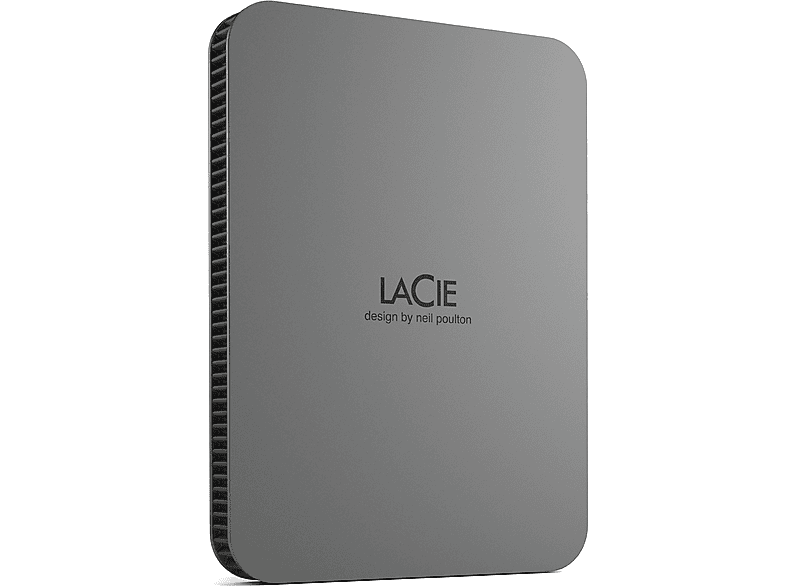 LACIE Mobile Drive Secure Festplatte, 2 TB HDD, 2,5 Zoll, extern, Space Grey