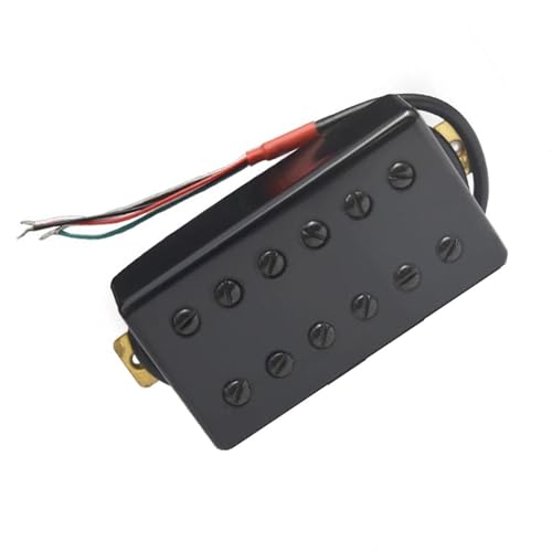 12-Loch-Humbucker-Tonabnehmer für E-Gitarre, schwarze Gitarren-Ersatzteile Single-Coil-Tonabnehmer (Color : Neck)