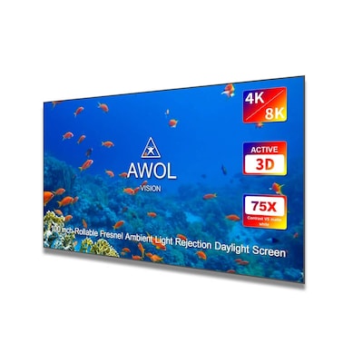 AWOL Vision Daylight ALR Beamer Leinwand, 120" 267,6 x 151,4 x 2,5cm