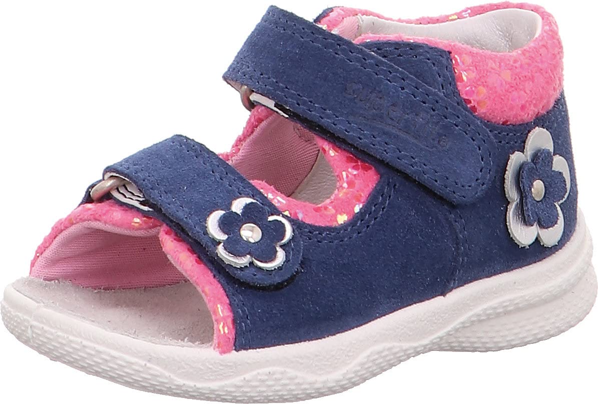 Superfit Baby Mädchen Polly Sandalen, (Blau/Rosa 81), 21 EU