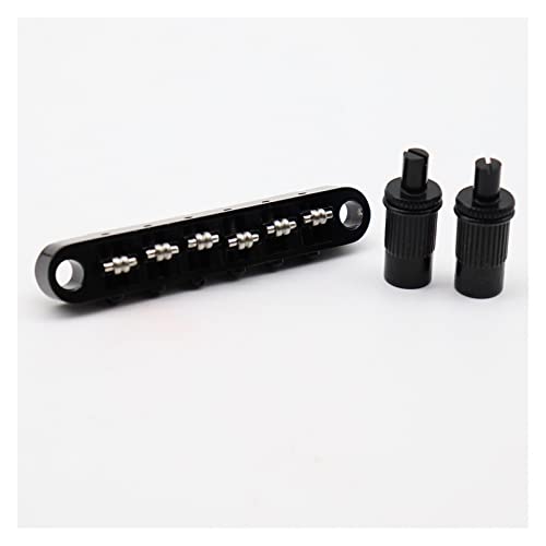 1set Gitarre Roller Sattel Brücke Tune-o-matic Steg (Color : Black)