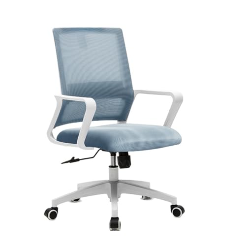 Bürostuhl Ergonomischer Ergonomische Netz-Arbeitsdrehstühle mit Rollen, bequeme Lordosenstütze for Zuhause, Schlafzimmer, Arbeitszimmer, Wohnheim, Studenten, Erwachsene Schreibtischstuhl(Blue)