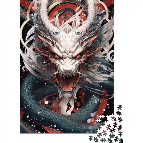 King Fantasy Dragon Puzzles Puzzles für Erwachsene und Teenager 500 Teile Puzzles für Erwachsene und Teenager Holzpuzzles für Erwachsene und Teenager 52x38cm