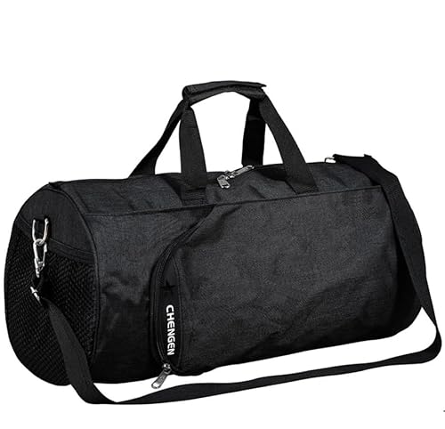 Sporttasche für Damen und Herren mit Schuhfach & Nassfach,Tasche für Sport & Fitness Bag,Trainingstasche,wasserdichte Vordertasche,Zylinder-Sporttasche （Optional mehrfarbig）