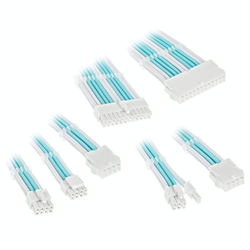 KOLINK Core Adept Braided Cable Extension Kit - Brilliant White/Powder Blue