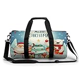 Weihnachten Sport Duffel Bag Sporttasche Reisetasche Handgepäck Tasche Schwimmtasche Weekender Bag 45x23x23cm