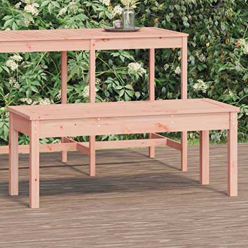 KLYEON Gartenbank 109x44x45 cm Massivholz Douglasie,Zeitlose Gartenbank aus hochwertigem Douglasienholz für Balkon, Terrasse und Garten Terrassen Sitzmöbel