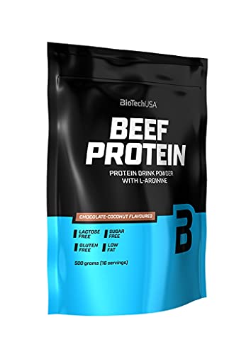 3 x Biotech USA Beef Protein, 500g Beutel , Erdbeere (3er Pack)