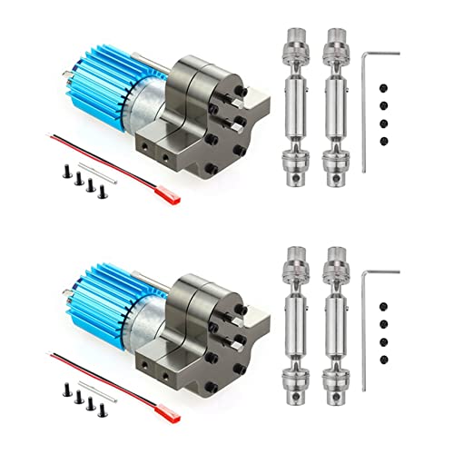 SICOSALT 2X Metall Getriebe Getriebe 370 Motor mit Antriebs Welle Upgrade Zubehör für C14 C24 B24 B36 MN D90 MN99S TI