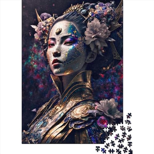 Japanische Geisha-Puzzles, Puzzles für Erwachsene und Teenager, Kunst-Puzzles für Erwachsene, 1000 Teile, Präzisionsschnitt, 1000-teiliges Puzzle, 75 x 50 cm