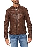 Oakwood Herren Lederjacke 60901, Braun (Tabak), 3XL