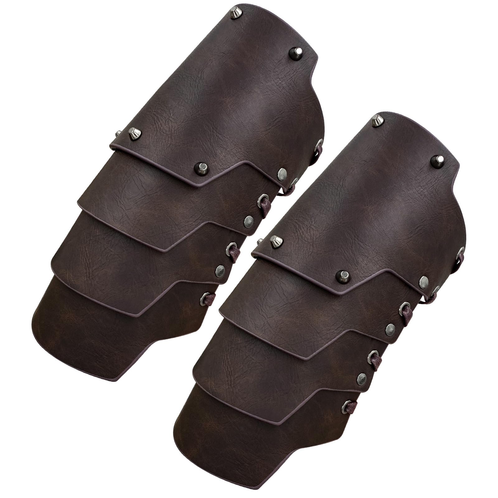 MDFCZXP Mittelalter Punk Armschutz Retro Kunstleder Armschiene Cosplay Kostüm Requisiten Unterarm Manschette Rüstung Handschuh Armband für Frauen und Männer,A,24cm