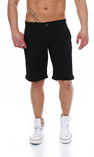 Big Seven Mason Chino Shorts Herren Bermuda, Hosengröße:W32, Farbe:Deep Black