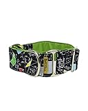 ThePetLover Martingale Mathematik Hundehalsband L Mehrfarbig Grün Schwarz