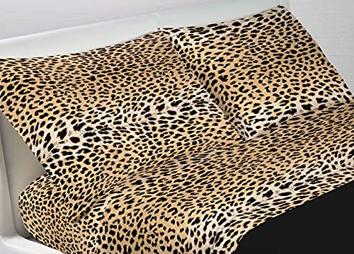 BIANCHERIAWEB Bettbezug, Bettbezug aus 100 % Baumwolle,, Bettbezug für Einzelbett, Leopardenmuster