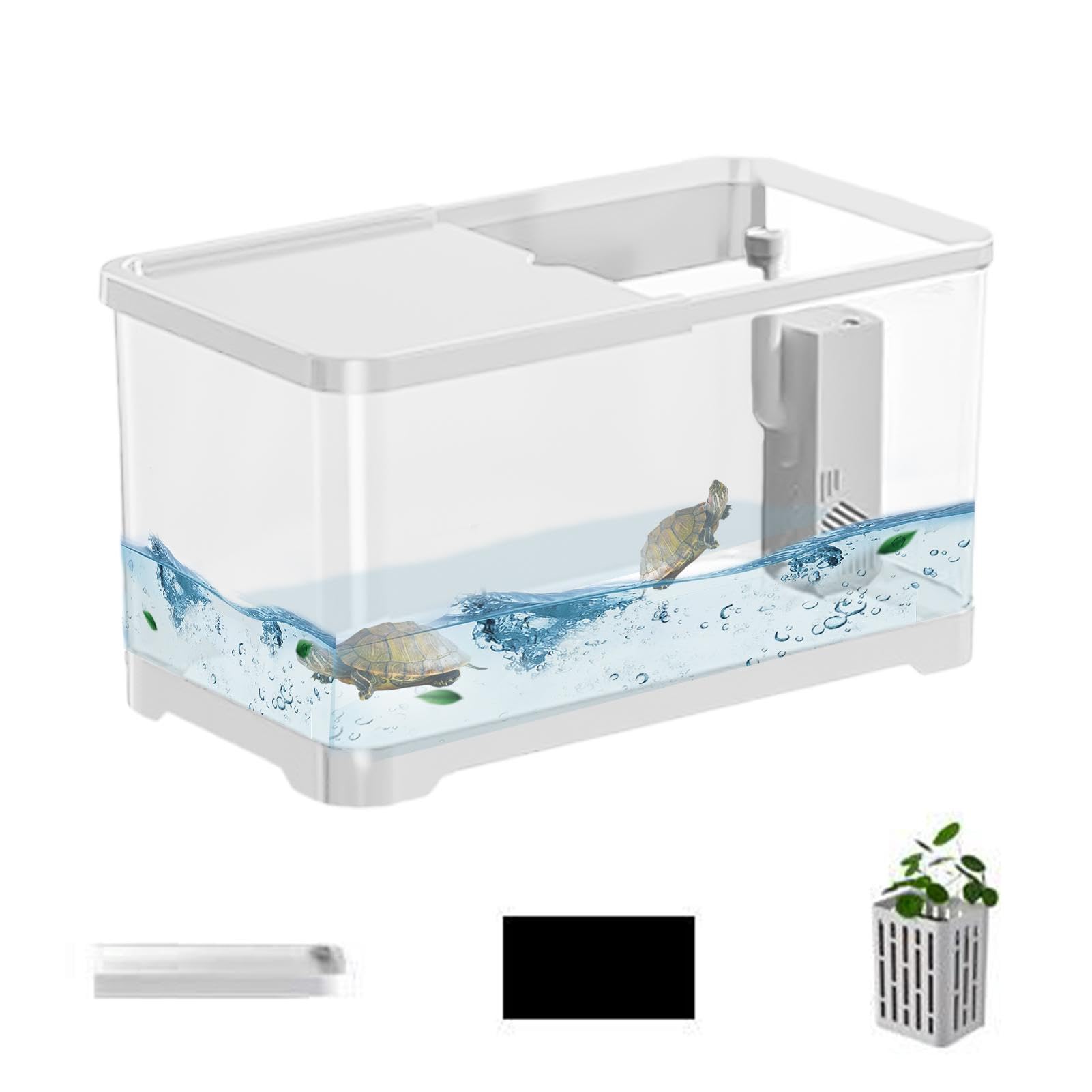 Aquarium-Kit | Kleines Aquarium, dekoratives Salzwasseraquarium-Set | Kreatives Fischaquarium mit Korb, vielseitige Aquarien für Quallen, Guppys, Garnelen, Goldfische