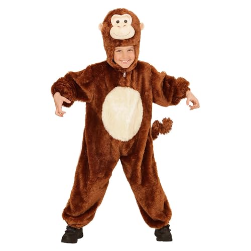 "MONKEY IN SOFT PLUSH" (hooded jumpsuit with mask) - (98 cm / 1-2 Years)