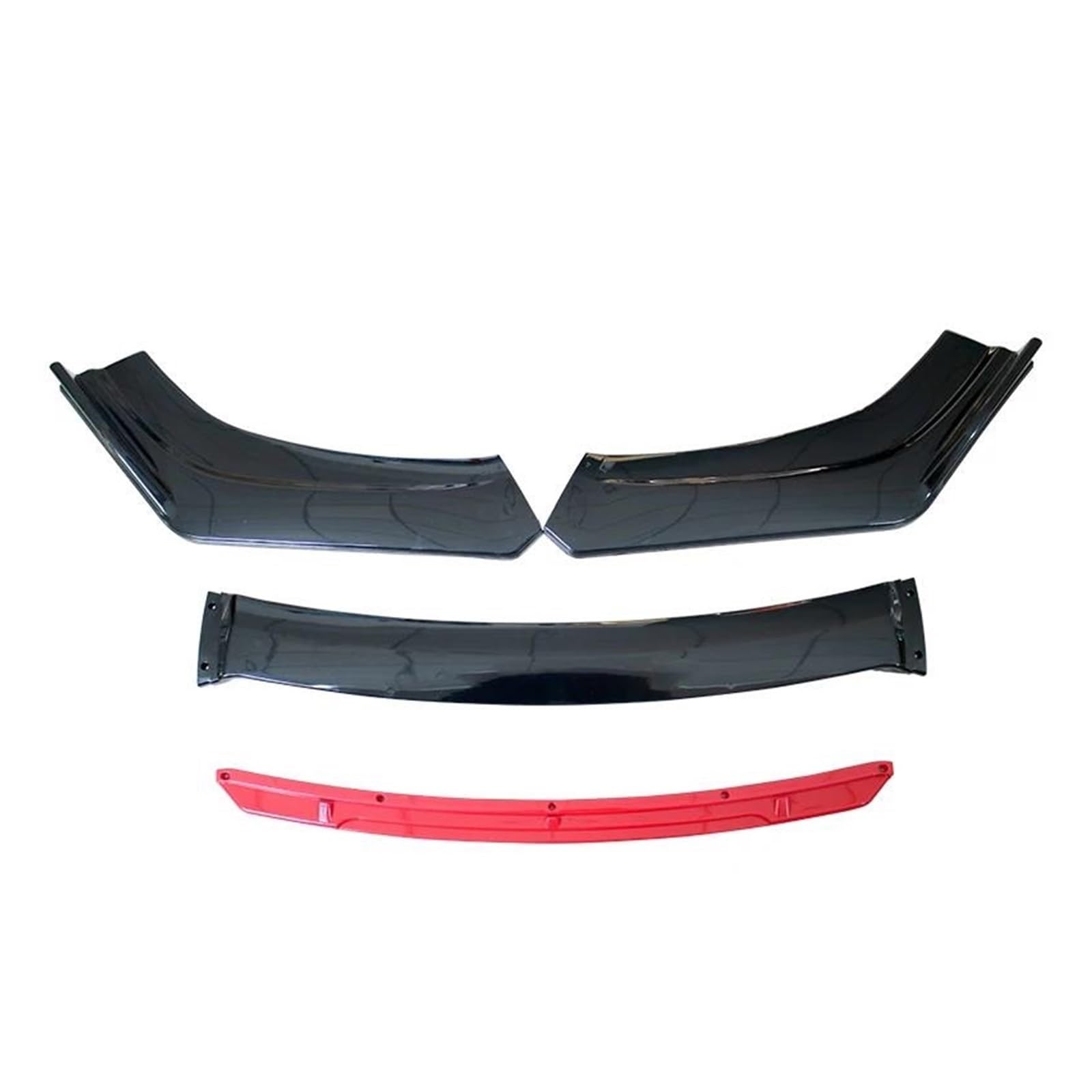 Splitter Auto Modifikation Universal Auto Frontstoßstange Lip Body Kit Spoiler Splitter Diffusor Rot Schwarz Blau Canard Splitter ABS Kunststoff Frontlippe(A-Red)