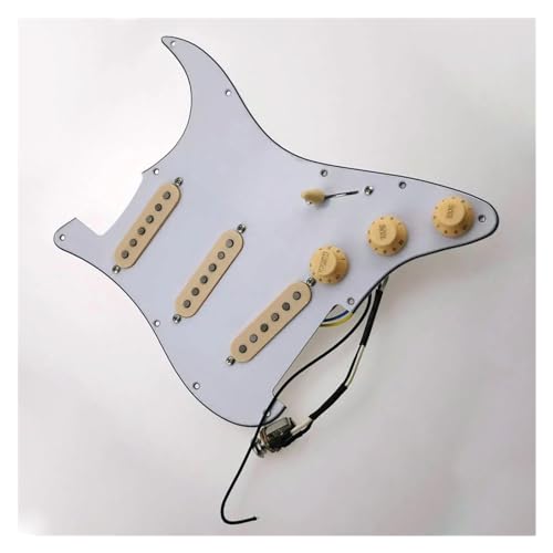 Standard-Pickguard-Tonabnehmer E-Gitarre Praktische 7-Wege-Typ voll beladene Schlagbrett-Tonabnehmer SSS Single Coil Gitarren-Tonabnehmer (Color : A)