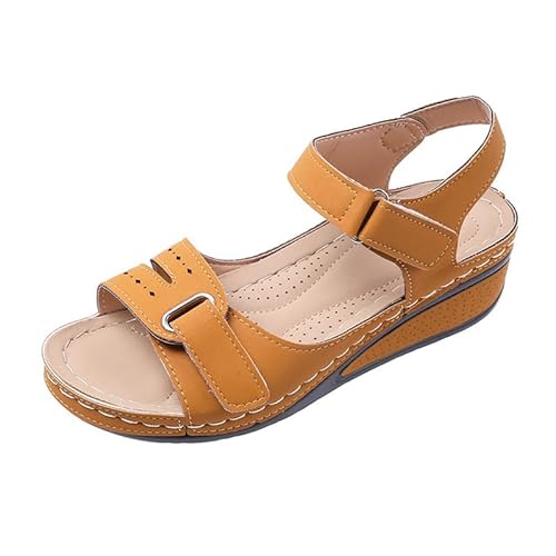 Sommer Orthopädische Sandalen Damen Orthopädische Sandalen Bequeme Offene Sandalen für Frauen Orthopädische Sandalen, braun, 40 EU