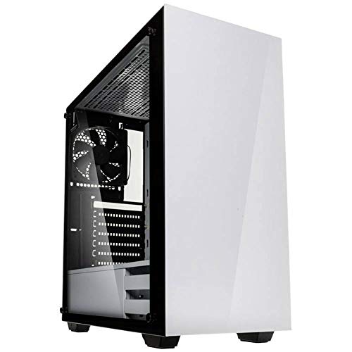 Midi-Tower PC-Gehäuse Kolink STRONGHOLD WHITE Weiß, Schwarz 2 vorinstallierte Lüfter, Seitenfenster, Staubfilter