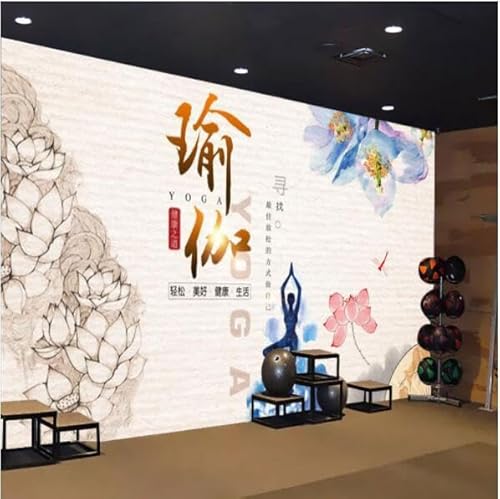 tyujlkjddlf Tapete Wandbild 3D Benutzerdefinierte Wandbild Fitnessstudio Tapete 3D Boxen Hintergrund Wand Yoga Studio Club Taekwondo Persönlichkeit Sport Tapete-140Cmx100Cm