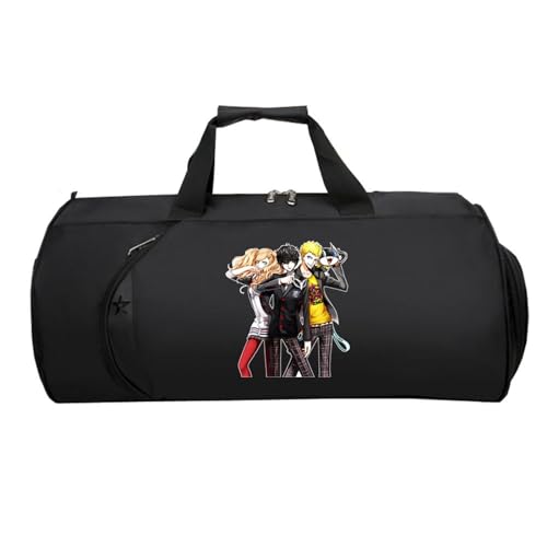 HandgepäCk Tasche, Leichte Faltbare Duffel Taschen, Reisetasche Weekendertasche füR Damen Herren Flugzeug(Black 4)